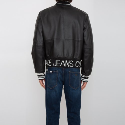 Чоловіча куртка VERSACE JEANS COUTURE CAPOSPALLA PELLE NERO
