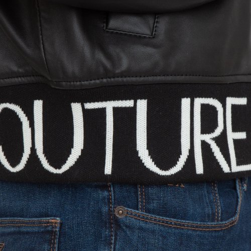 Чоловіча куртка VERSACE JEANS COUTURE CAPOSPALLA PELLE NERO