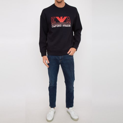 Мужская толстовка EMPORIO ARMANI FELPA BLU
