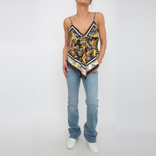 Женский топик VERSACE JEANS COUTURE TOP-CORPETTI NERO