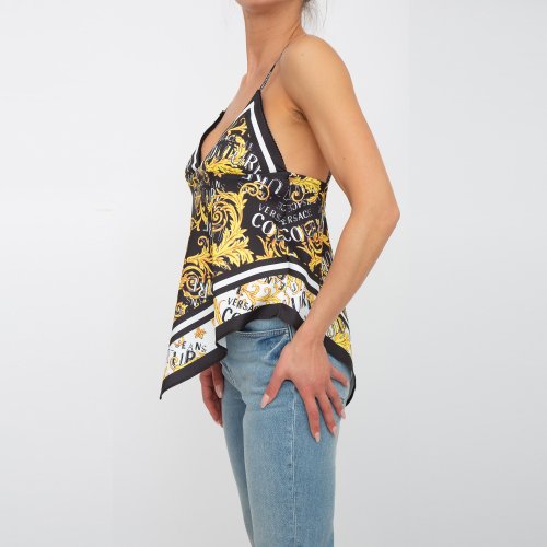 Женский топик VERSACE JEANS COUTURE TOP-CORPETTI NERO