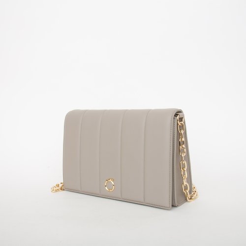 Жіноча кросбоді TRUSSARDI DUNE CROSSBODY MD QUILTED SMOOTH FAUX LEATHER GRIGIO