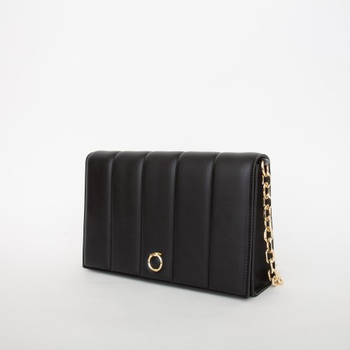 Жіноча кросбоді TRUSSARDI  DUNE CROSSBODY MD QUILTED SMOOTH FAUX LEATHER NERO