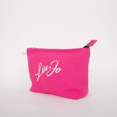 Жіночий клатч LIU JO BEAUTY M CANVAS LOGO FUXIA