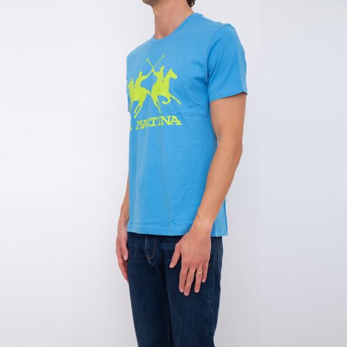 Мужская футболка LA MARTINA MAN T-SHIRT S/S JERSEY JERSEY AZZURRO