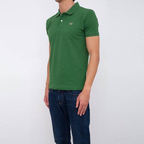 Мужское поло LA MARTINA MAN POLO S/S PIQUET PIQUET STR VERDE