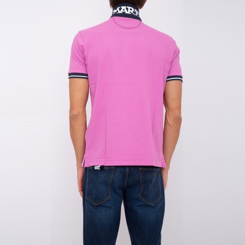 Чоловіче поло LA MARTINA MAN POLO S/S PIQUET STRETCH ROSA