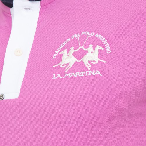 Чоловіче поло LA MARTINA MAN POLO S/S PIQUET STRETCH ROSA
