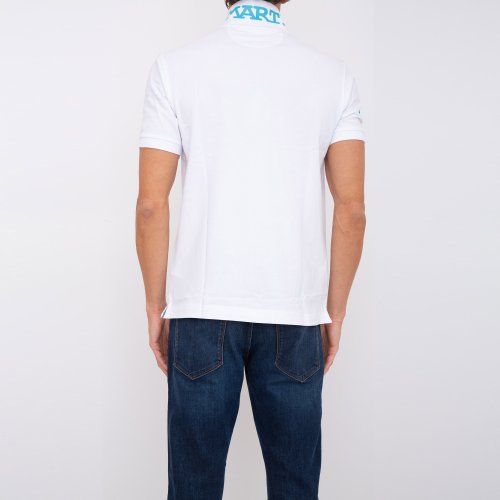 Чоловіче поло LA MARTINA MAN POLO S/S PIQUET STRETCH BIANCO