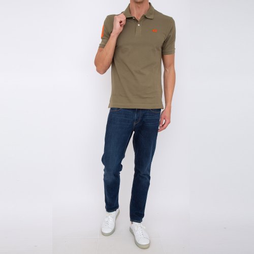 Чоловіче поло LA MARTINA MAN POLO S/S PIQUET STRETCH VERDE