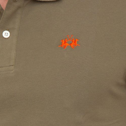 Чоловіче поло LA MARTINA MAN POLO S/S PIQUET STRETCH VERDE