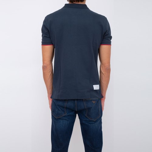 Мужское поло LA MARTINA MAN POLO S/S PIQUET PIQUET STR BLU