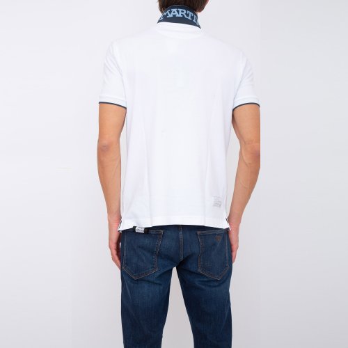 Мужское поло LA MARTINA MAN POLO S/S PIQUET PIQUET STR BIANCO