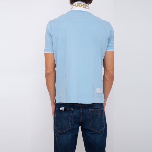 Мужское поло LA MARTINA MAN POLO S/S PIQUET PIQUET STR CELESTE