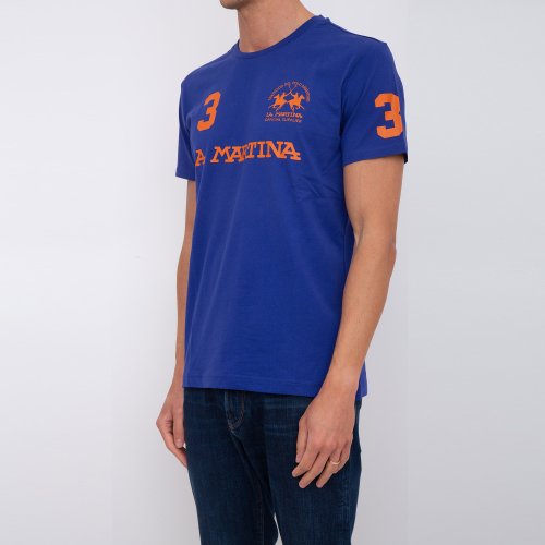 Чоловіча футболка LA MARTINA MAN T-SHIRT S/S JERSEY BLU
