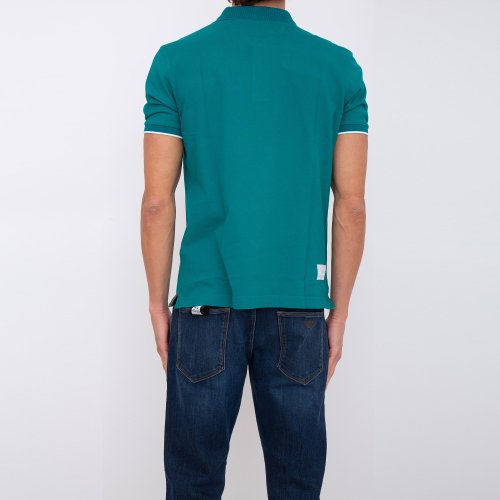 Чоловіче поло LA MARTINA MAN POLO S/S PIQUET STRETCH VERDE