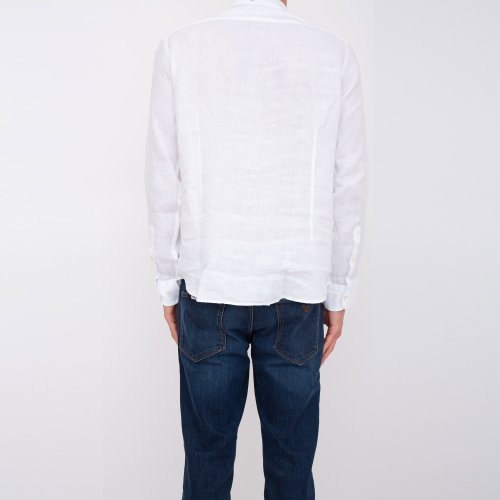 Мужская рубашка с длинным рукавом LA MARTINA  MAN SHIRT L/S LIGHT LINEN BIANCO