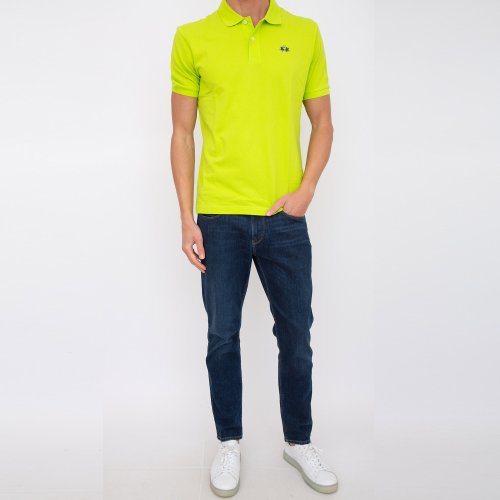 Мужское поло LA MARTINA MAN POLO S/S SLEEVE 30/1 COTTO VERDE