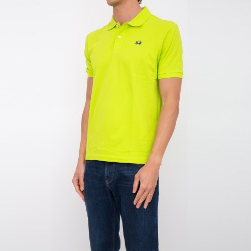 Мужское поло LA MARTINA MAN POLO S/S SLEEVE 30/1 COTTO VERDE
