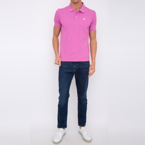 Мужское поло LA MARTINA MAN POLO S/S SLEEVE 30/1 COTTO ROSA