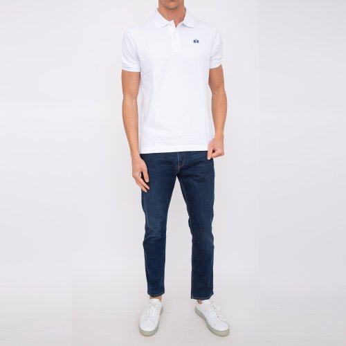Мужское поло LA MARTINA MAN POLO S/S SLEEVE 30/1 COTTO BIANCO