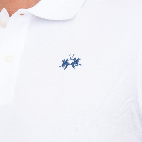 Мужское поло LA MARTINA MAN POLO S/S SLEEVE 30/1 COTTO BIANCO