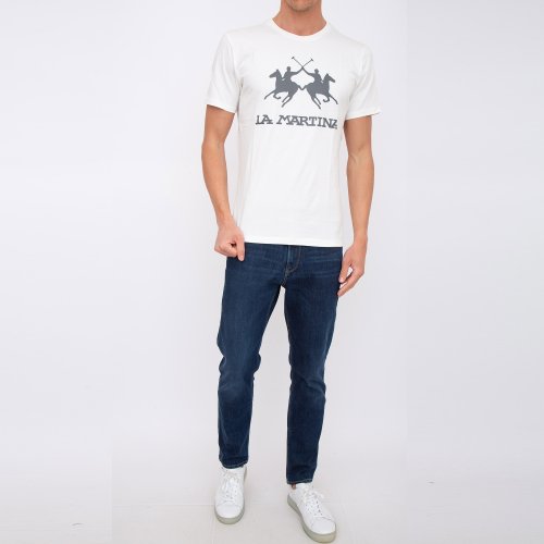 Чоловіча футболка LA MARTINA MAN T-SHIRT S/S JERSEY BIANCO