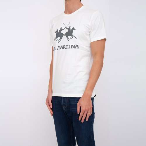 Чоловіча футболка LA MARTINA MAN T-SHIRT S/S JERSEY BIANCO