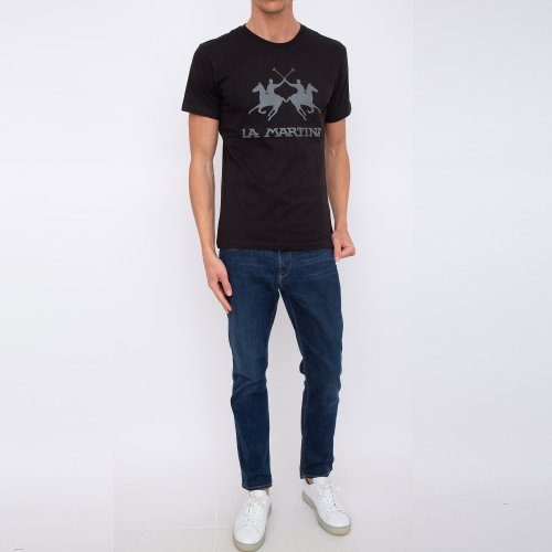 Мужская футболка LA MARTINA MAN T-SHIRT S/S JERSEY NERO