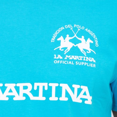 Мужская футболка LA MARTINA MAN T-SHIRT S/S JERSEY AZZURRO