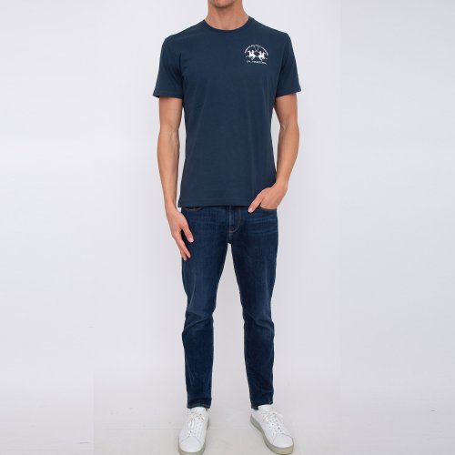 Мужская футболка LA MARTINA  MAN T-SHIRT S/S JERSEY BLU