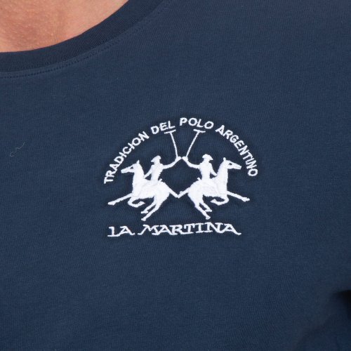 Мужская футболка LA MARTINA  MAN T-SHIRT S/S JERSEY BLU