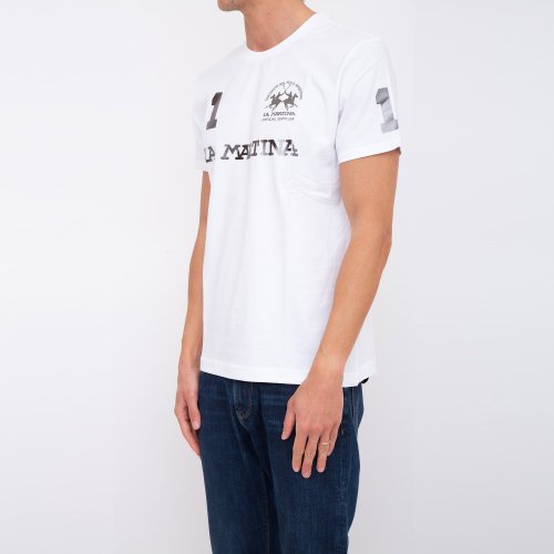 Мужская футболка LA MARTINA MAN T-SHIRT S/S JERSEY BIANCO