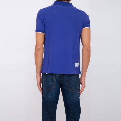 Мужское поло LA MARTINA MAN MAN POLO S/S PIQUET STRETCH BLU