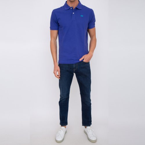 Чоловіче поло LA MARTINA MAN POLO S/S SLEEVE 30/1 COTTO BLU