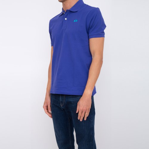 Чоловіче поло LA MARTINA MAN POLO S/S SLEEVE 30/1 COTTO BLU