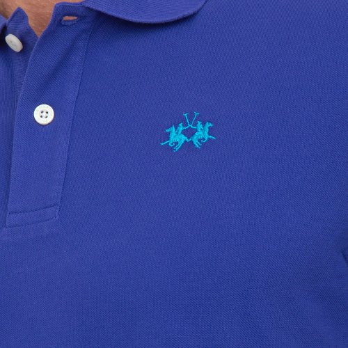Чоловіче поло LA MARTINA MAN POLO S/S SLEEVE 30/1 COTTO BLU