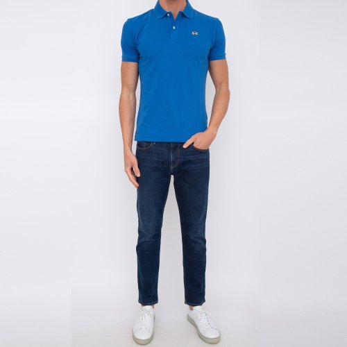 Чоловіче поло LA MARTINA MAN POLO S/S PIQUET PIQUET STR BLU