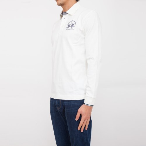 Чоловіче поло LA MARTINA MAN POLO S/S HEAVY JERSEY BIANCO