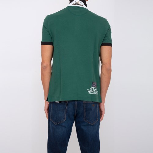 Мужское поло LA MARTINA MAN POLO S/S PIQUET STRETCH VERDE