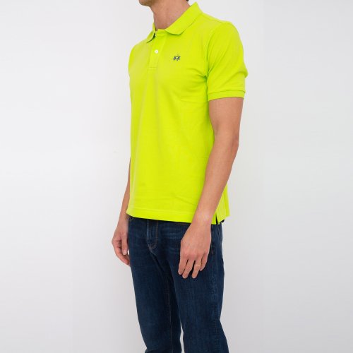 Чоловіче поло LA MARTINA MAN POLO S/S PIQUET STRETCH VERDE