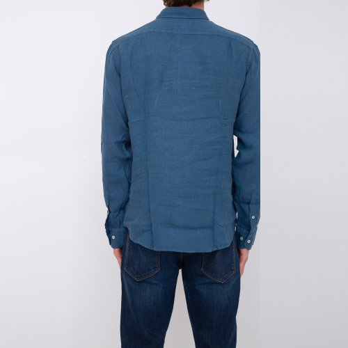 Мужская рубашка с длинным рукавом LA MARTINA MAN SHIRT L/S LIGHT LINEN BLU