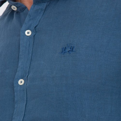 Мужская рубашка с длинным рукавом LA MARTINA MAN SHIRT L/S LIGHT LINEN BLU