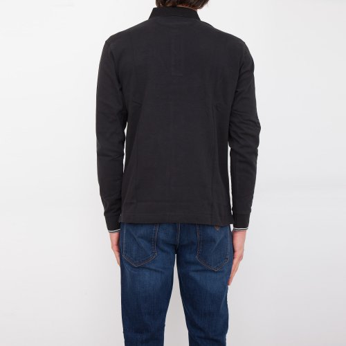 Мужское поло LA MARTINA MAN POLO S/S HEAVY JERSEY NERO