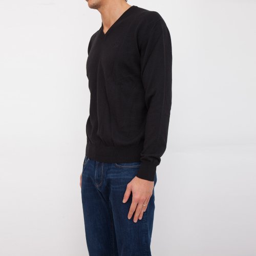 Мужской свитер LA MARTINA MAN TRICOT V NECK MIXED WOOL C NERO