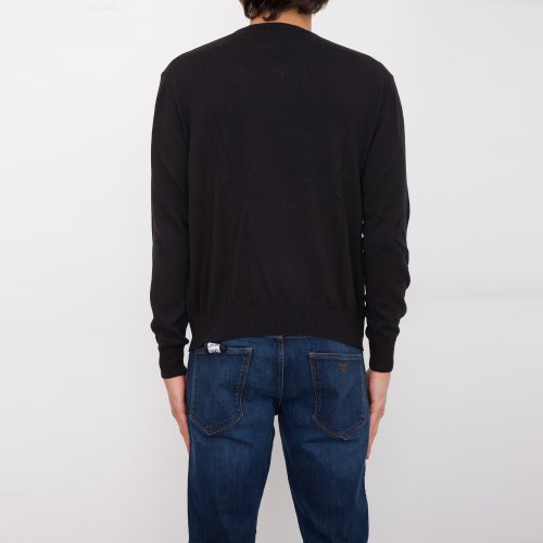 Мужской свитер LA MARTINA MAN TRICOT V NECK MIXED WOOL C NERO