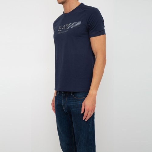 Мужская футболка  EA7 EMPORIO ARMANI T-SHIRT BLU