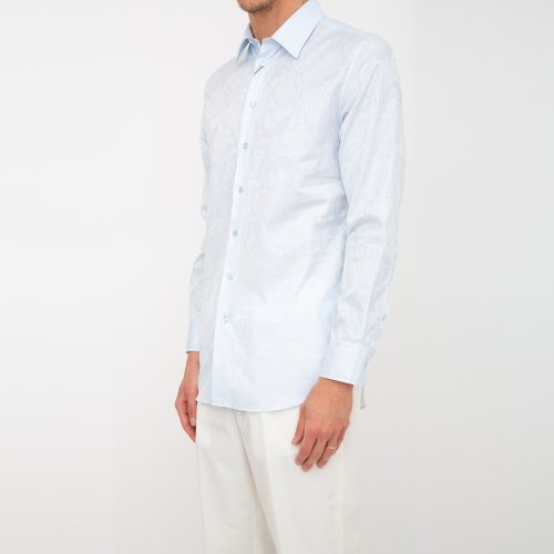 Мужская рубашка с длинным рукавом ETRO CAMICIA ROMA BLU