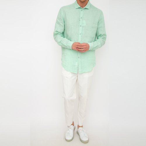 Чоловіча сорочка з довгим рукавом EMPORIO ARMANI SHIRT VERDE