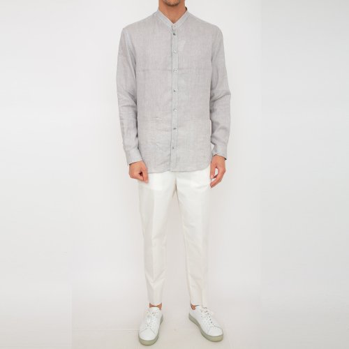 Мужская рубашка с длинным рукавом EMPORIO ARMANI SHIRT GRIGIO